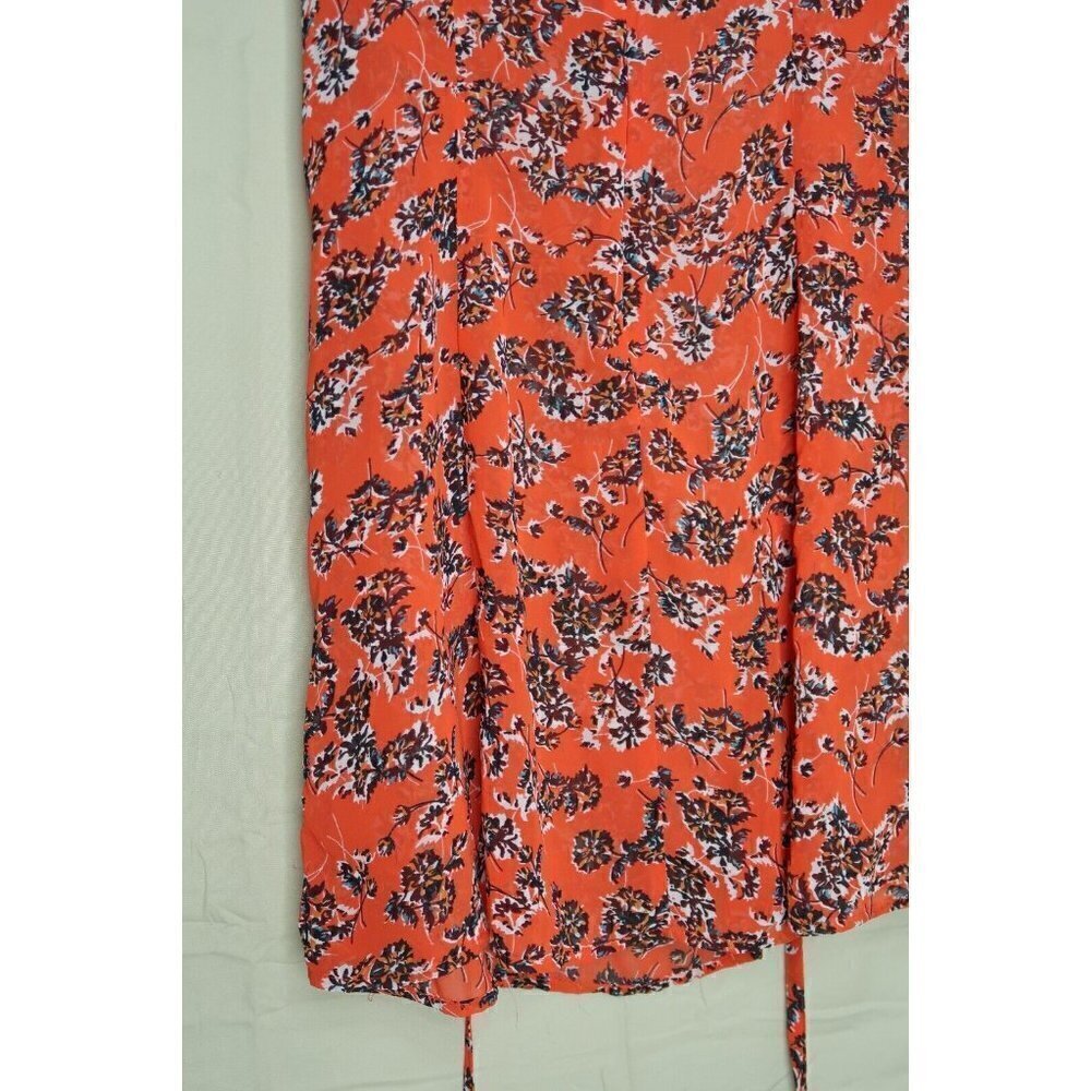 Urban Outfitters Pins and Needles Mini Dress Red Orange Floral Women's Small - Picture 9 of 11